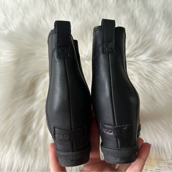 Sorel Joan Of Arctic Wedge Chelsea Boots Shoes Rich Wine 5.5 - Picture 11 of 12